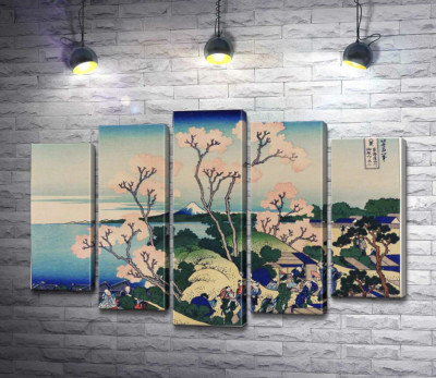 Вид на Фудзі з гори Готен'яма  біля річки Сінаґава (Goten-yama hill, Shinagawa on the Tokaido)