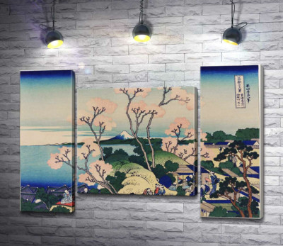 Вид на Фудзи с горы Готэнъяма у реки Синагава (Goten-yama hill, Shinagawa on the Tokaido)
