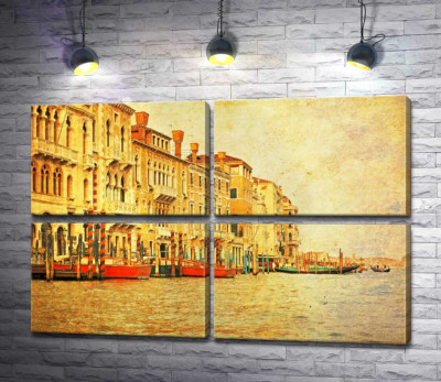 Традиційний венеціанський причал на Гранд-каналі (The Grand Canal)