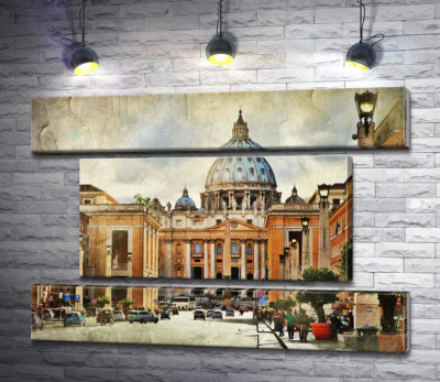 Модульная картина "Собор Святого Петра (St. Peter's Cathedral): вершина итальянского искусства "