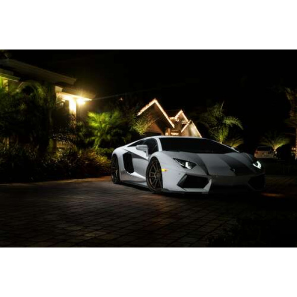 Розкіш автомобіля Ламборгіні (Lamborghini) посеред тропічної вілли