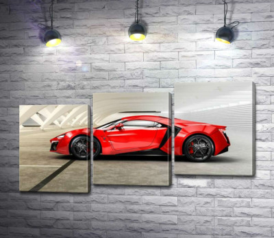 Модульная картина "Идеальные изгибы линий в эксклюзивном автомобиле Lykan HyperSport"