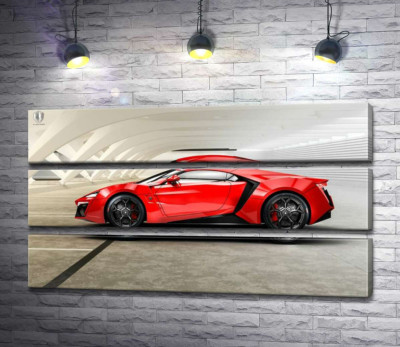 Модульная картина "Идеальные изгибы линий в эксклюзивном автомобиле Lykan HyperSport"