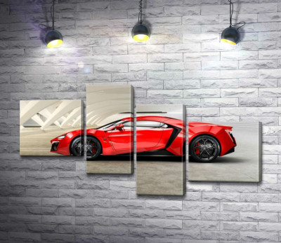 Модульная картина "Идеальные изгибы линий в эксклюзивном автомобиле Lykan HyperSport"