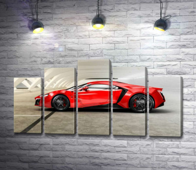 Модульная картина "Идеальные изгибы линий в эксклюзивном автомобиле Lykan HyperSport"