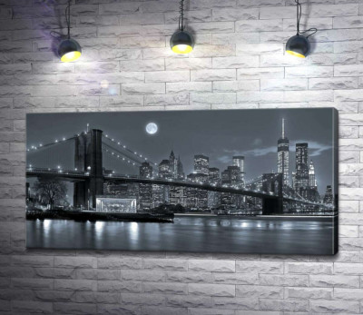 Тусклый вечер у Бруклинского моста (Brooklyn Bridge)