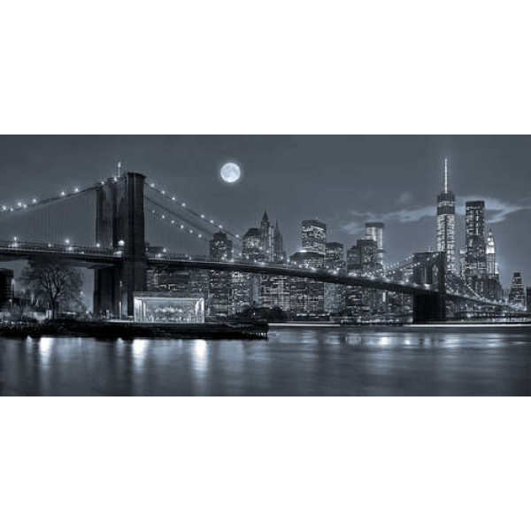 Тьмяний вечір біля Бруклінського мосту (Brooklyn Bridge)
