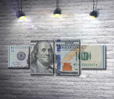 Модульна картина "Нова купюра 100 доларів"