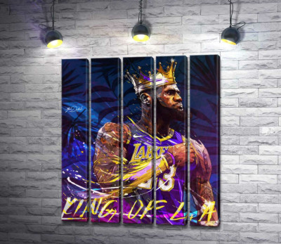 Модульна картина "Баскетболіст Леброн Джеймс (LeBron James) - король Лос-Анджелеса"