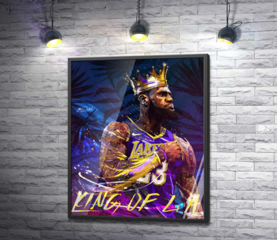 Постер "Баскетболист Леброн Джеймс (LeBron James) - король Лос-Анджелеса"