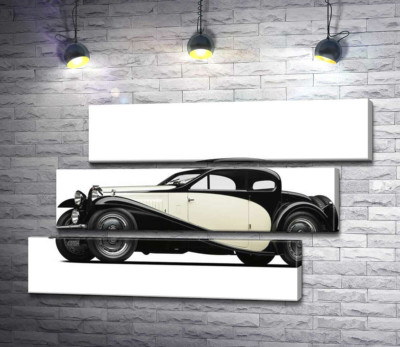 Элегантный французский автомобиль Бугатти (Bugatti Type 46)