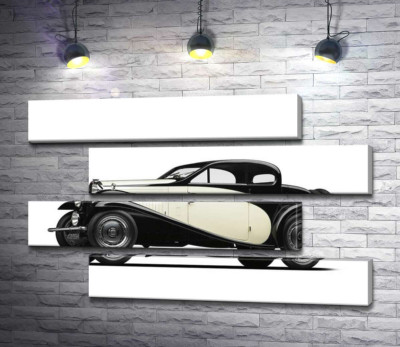 Модульна картина "Елегантний французький автомобіль Бугатті (Bugatti Type 46)"