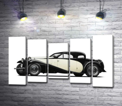 Модульна картина "Елегантний французький автомобіль Бугатті (Bugatti Type 46)"