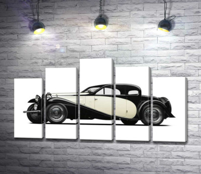 Модульная картина "Элегантный французский автомобиль Бугатти (Bugatti Type 46)"