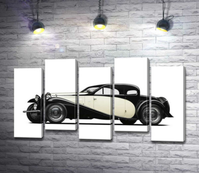 Модульна картина "Елегантний французький автомобіль Бугатті (Bugatti Type 46)"