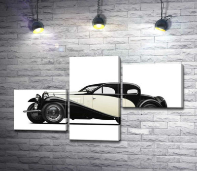 Элегантный французский автомобиль Бугатти (Bugatti Type 46)