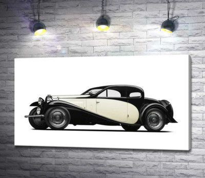 Элегантный французский автомобиль Бугатти (Bugatti Type 46)