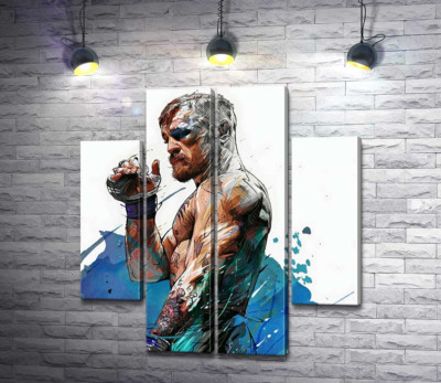 Модульна картина "Боксер Конор Мак-Грегор (Conor McGregor) після переможного бою"