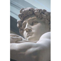 Лицо мраморной статуи Давида