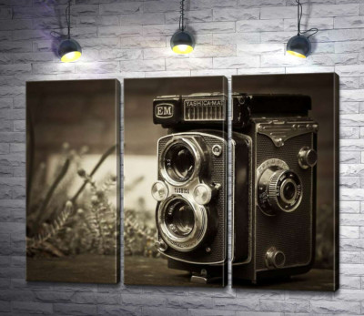Модульная картина "Японское чудо 80-х в фотоаппарате Yashica-Mat"
