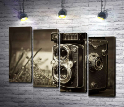 Модульная картина "Японское чудо 80-х в фотоаппарате Yashica-Mat"