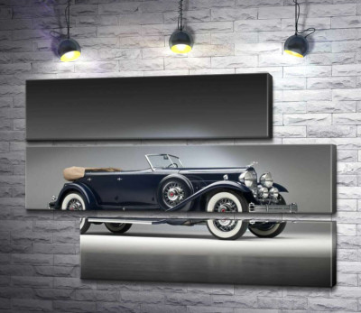 Люксовый американский синий автомобиль Packard Twin Six 1932