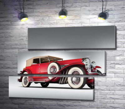 Модульная картина "Старинный автомобиль 1920 года американской компании Duesenberg"