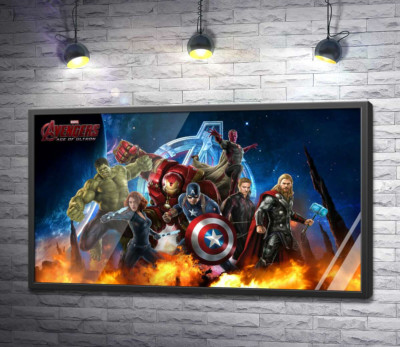 Постер "Месники: супергерої Марвел (Marvel) напоготові"