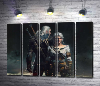 Смелые герои игры "Ведьмак" (Witcher): Геральт и Цири
