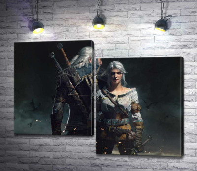 Смелые герои игры "Ведьмак" (Witcher): Геральт и Цири