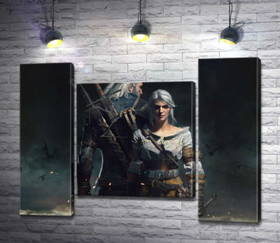 Смелые герои игры "Ведьмак" (Witcher): Геральт и Цири