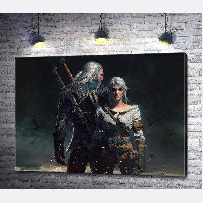 Смелые герои игры "Ведьмак" (Witcher): Геральт и Цири
