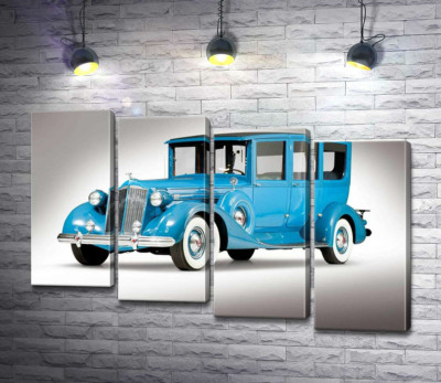 Модульна картина "Блакитний лімузин 1937 року американської компанії Packard"