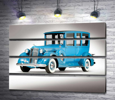 Модульна картина "Блакитний лімузин 1937 року американської компанії Packard"