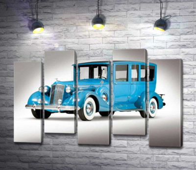 Модульная картина "Голубой лимузин 1937 американской компании Packard"