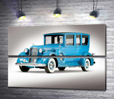 Модульная картина "Голубой лимузин 1937 американской компании Packard"