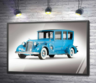 Постер "Голубой лимузин 1937 американской компании Packard"