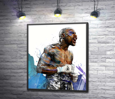 Постер "Сильный дух победителя в боксере Флойде Мейвезере (Floyd Mayweather)"