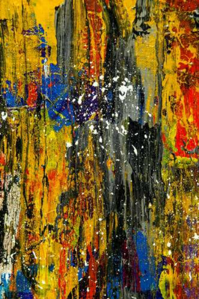 Соединение желтого и черного в абстракции – Стив Джонсон (Steve Johnson)