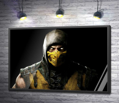 Постер "З пітьми до світла: портрет героя гри "Mortal Kombat" Скорпіона"