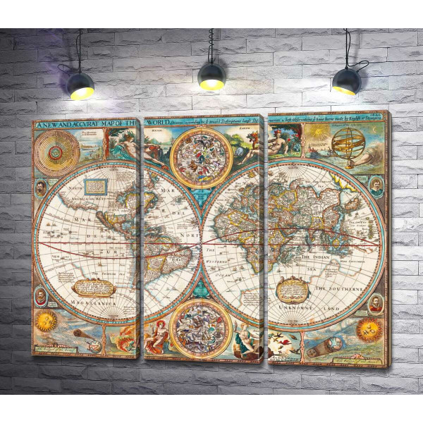 Географічна карта "Нового світу" 1627 року, авторства картографа Джона Спіда (John Speed)