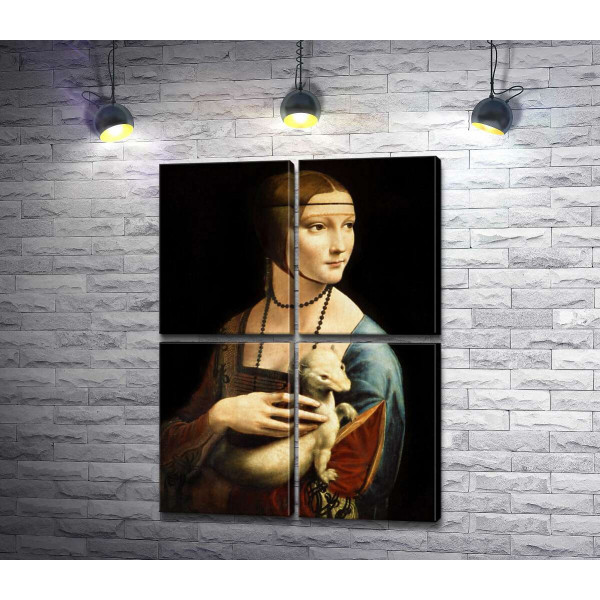 Дама с горностаем (Dama con l'ermellino) - Леонардо да Винчи (Leonardo da Vinci)