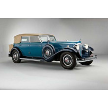 Синій автомобіль з відкидним верхом 1932 Packard Twin Six
