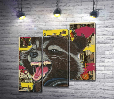 Ракетний єнот (Rocket raccoon) скалить зуби