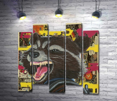 Ракетний єнот (Rocket raccoon) скалить зуби