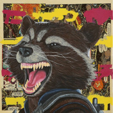 Ракетный енот (Rocket raccoon) скалит зубы