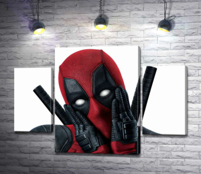 Портрет Дэдпула (Deadpool), который мило позирует