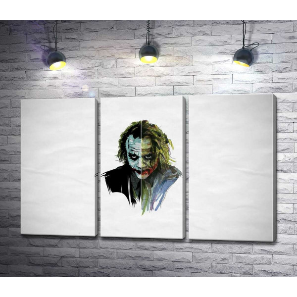 Арт-портрет Джокера (Joker) с угрожающим взглядом