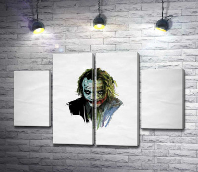 Модульна картина "Арт-портрет Джокера (Joker) із загрозливим поглядом"