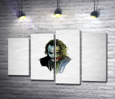 Модульна картина "Арт-портрет Джокера (Joker) із загрозливим поглядом"